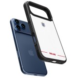 Coque iPhone 17 Pro - Silicone rigide noir Maillot de football Angleterre 2026 personnalisable