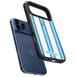 Coque iPhone 17 Pro - Silicone rigide noir Maillot de football Argentine 2026 personnalisable