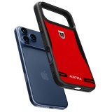 Coque iPhone 17 Pro - Silicone rigide noir Maillot de football Autriche 2026 personnalisable
