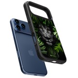 Coque iPhone 17 Pro - Silicone rigide noir Forest Lion