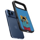 Coque iPhone 17 Pro - Silicone rigide noir Frog with camera DTMF