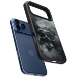iPhone 17 Pro Case Hülle - Silikon schwarz Halloween 2024 smoky skull