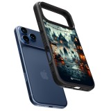Coque iPhone 17 Pro - Silicone rigide noir Halloween Spookville