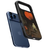 Coque iPhone 17 Pro - Silicone rigide noir Halloween 2025 Ghost on a bicycle