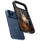 iPhone 17 Pro Case Hülle - Silikon schwarz Halloween 2025 Ghost in the forest