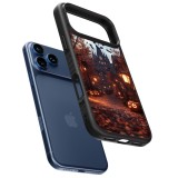 Coque iPhone 17 Pro - Silicone rigide noir Halloween 2025 Haunted house
