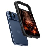 iPhone 17 Pro Case Hülle - Silikon schwarz Halloween 2025 Road of Terrifying Pumpkins