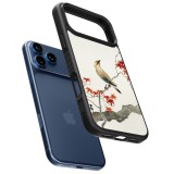 iPhone 17 Pro Case Hülle - Silikon schwarz Japanese Bird