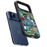 Coque iPhone 17 Pro - Silicone rigide noir Mixed Cartoons Turquoise
