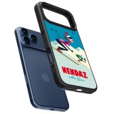 Coque iPhone 17 Pro - Silicone rigide noir Nendaz Ski Downhill