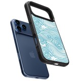 Coque iPhone 17 Pro - Silicone rigide noir Ocean Waves