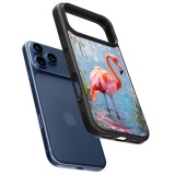 Coque iPhone 17 Pro - Silicone rigide noir Paint Flamingo