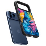 iPhone 17 Pro Case Hülle - Silikon schwarz Palms Blue