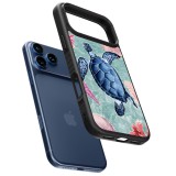 Coque iPhone 17 Pro - Silicone rigide noir Preppy Turtle