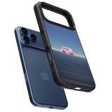 Coque iPhone 17 Pro - Silicone rigide noir Spring 23 pink bus