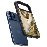 Coque iPhone 17 Pro - Silicone rigide noir Tableau art - La Création d’Adam - Michel-Ange