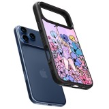 Coque iPhone 17 Pro - Silicone rigide noir Taylor Swift Sketch - Pink