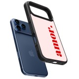 Coque iPhone 17 Pro - Silicone rigide noir Valentine 2024 amor