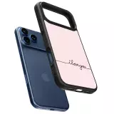Coque iPhone 17 Pro - Silicone rigide noir Valentine 2023 i love you writing