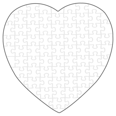 Puzzle coeur personnalisé