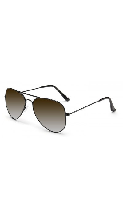Sunglasses "For The Look" - Lunettes de soleil style Aviator avec protection UV - Brun