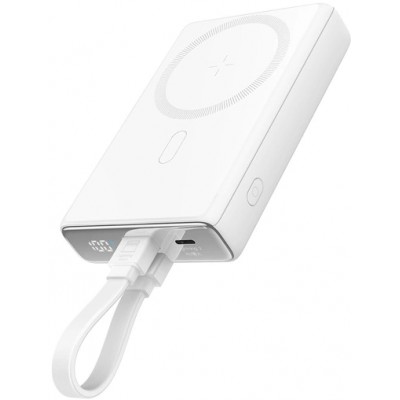20W Powerbank Joyroom JR-PBM01 batterie externe MagSafe 10000mAh avec pied de support - Blanc