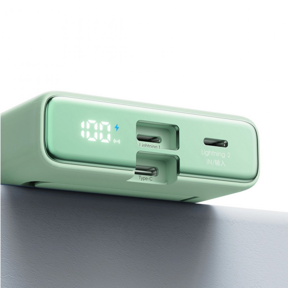 20W Powerbank Joyroom JR-PBM01 batterie externe MagSafe 10000mAh avec pied de support - Vert