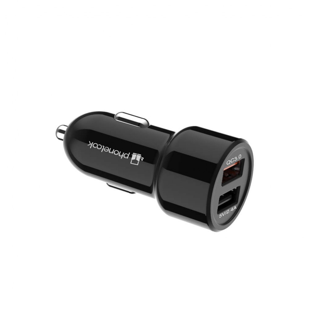 30W universal Doppel-USB Auto Zigarettenanzünder Ladegerät Quick Charge 3.0  PhoneLook - Schwarz - Kaufen auf PhoneLook