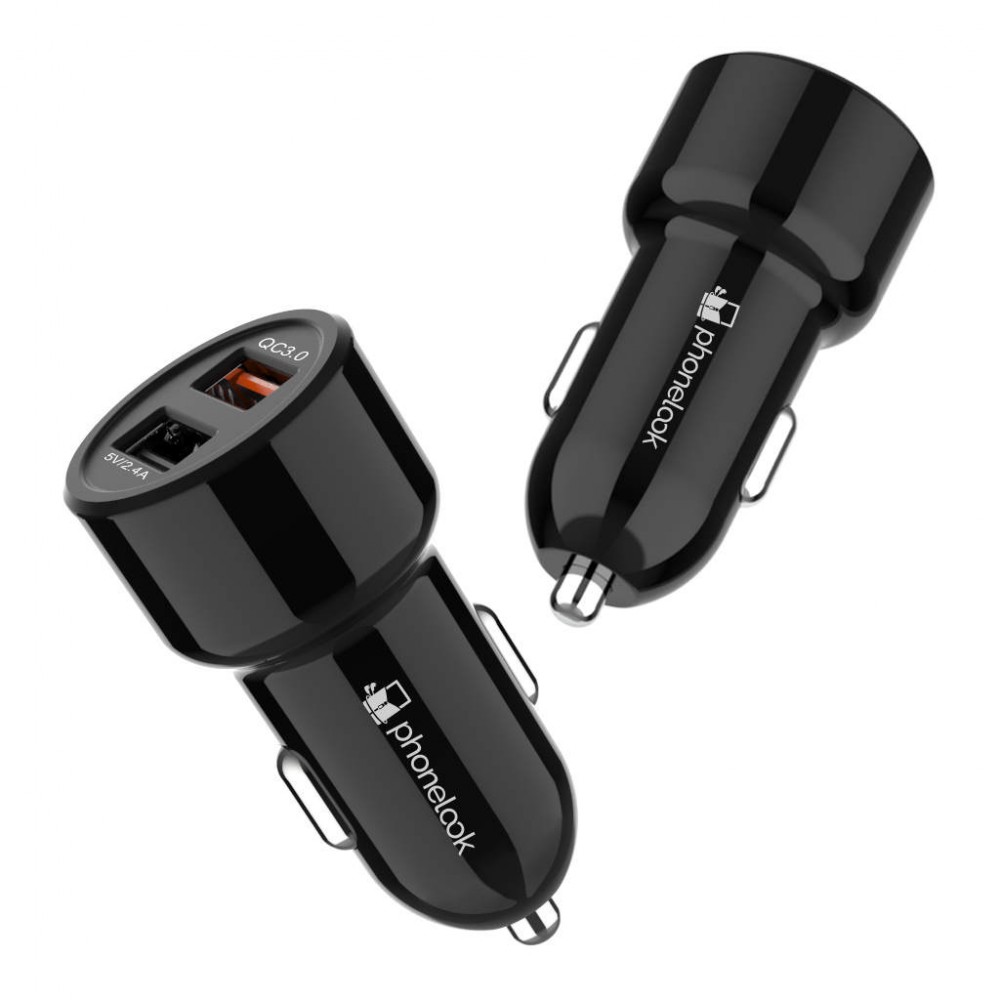 30W universal Doppel-USB Auto Zigarettenanzünder Ladegerät Quick Charge 3.0  PhoneLook - Schwarz - Kaufen auf PhoneLook