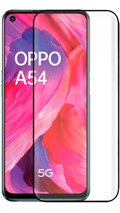 3D Tempered Glass OPPO A54 5G - Full Screen Display Schutzglas mit schwarzem Rahmen