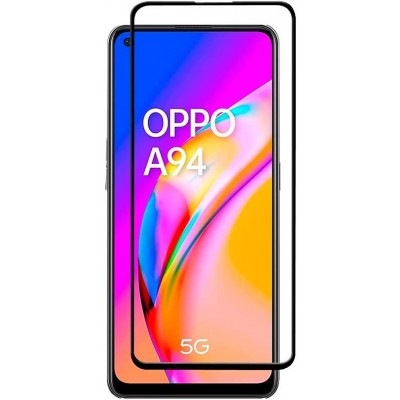 3D Tempered Glass OPPO A94 5G - Vitre de protection d'écran intégrale verre trempé avec bords noirs