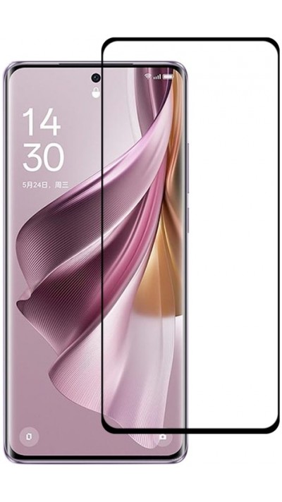 3D Tempered Glass OPPO Reno10 5G / Reno10 Pro 5G - Vitre de protection d'écran intégrale verre trempé avec bords noirs