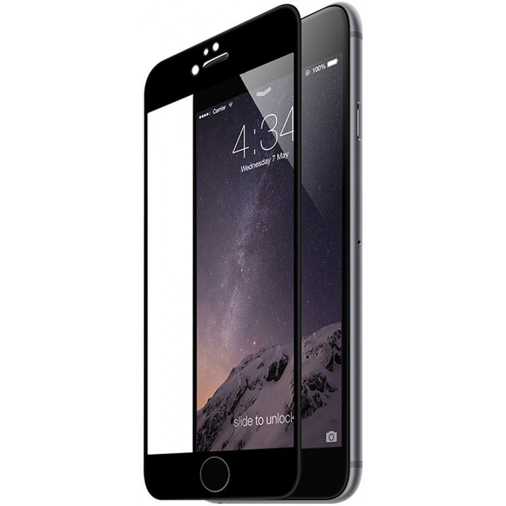 3D Tempered Glass iPhone 6/6s - Full Screen Display Schutzglas mit schwarzem Rahmen