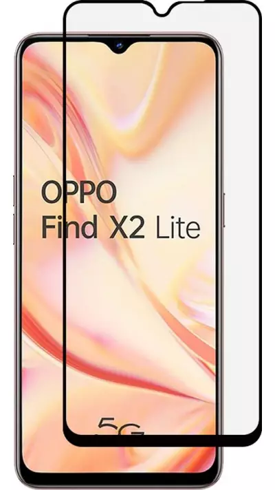3D Tempered Glass OPPO Find X2 Lite - Vitre de protection d'écran intégrale verre trempé avec bords noirs
