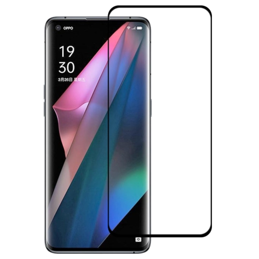 3D Tempered Glass OPPO Find X5 Lite - Vitre de protection d'écran intégrale verre trempé avec bords noirs