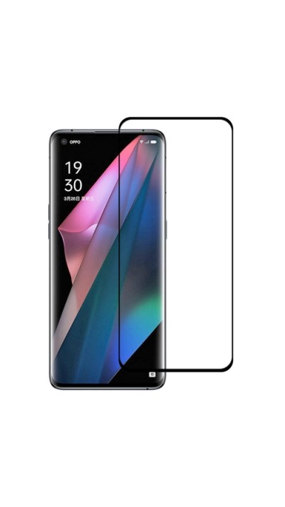 3D Tempered Glass OPPO Find X3 Pro - Vitre de protection d'écran intégrale verre trempé avec bords noirs