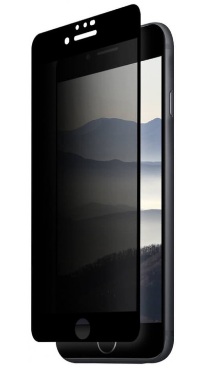 3D Tempered Glass Samsung Galaxy S8 - Vitre de protection d'écran intégrale Privacy anti-espion avec bords noirs