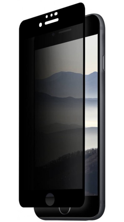 3D Tempered Glass iPhone 7 / 8 / SE (2020, 2022) - Vitre de protection d'écran intégrale Privacy anti-espion avec bords noirs