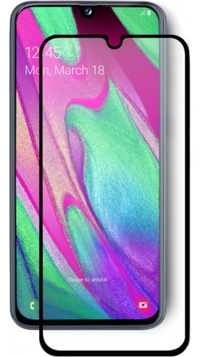 3D Tempered Glass Samsung Galaxy A40 - Vitre de protection d'écran intégrale verre trempé avec bords noirs