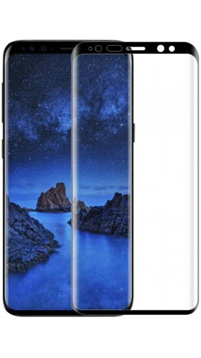 3D Tempered Glass Samsung Galaxy S9 - Vitre de protection d'écran intégrale verre trempé avec bords noirs