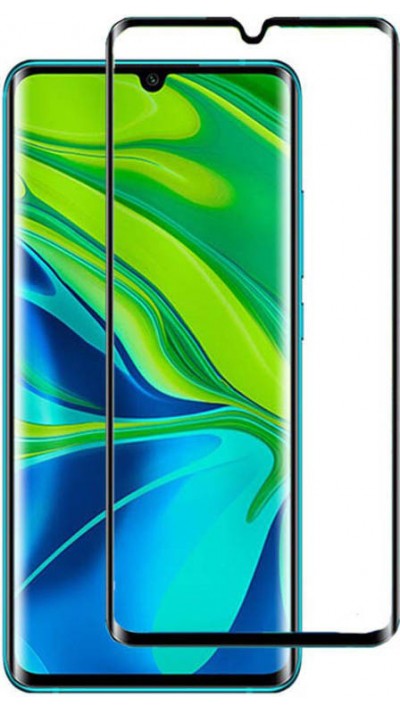 3D Tempered Glass Xiaomi Mi Note 10 - Full Screen Display Schutzglas mit schwarzem Rahmen