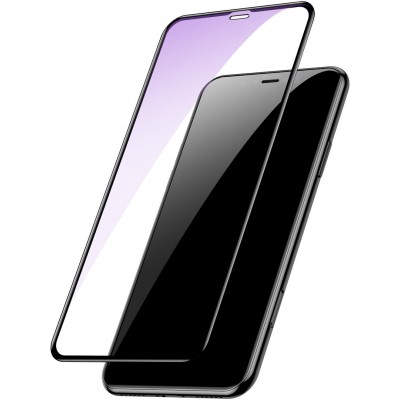3D Tempered Glass vitre de protection noir anti-lumière bleue - iPhone 11 Pro