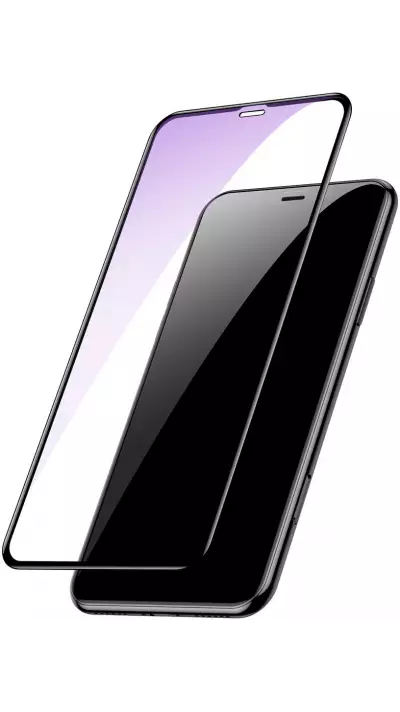 3D Tempered Glass vitre de protection noir anti-lumière bleue - iPhone 11 Pro