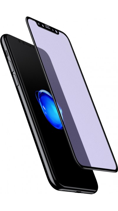 3D Tempered Glass Schutzglas schwarz anti-Blue Light - iPhone XR