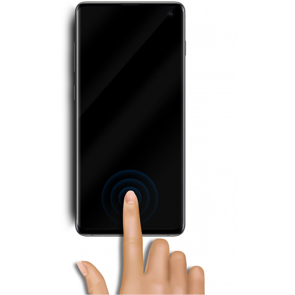 3D Tempered Glass vitre de protection noir (compatible empreinte digitale) - Samsung Galaxy S22+