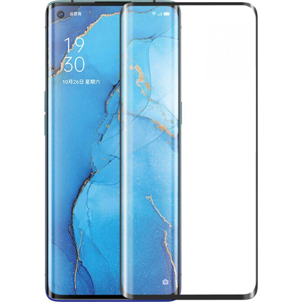 3D Tempered Glass OPPO Find X2 Pro - Full Screen Display Schutzglas mit schwarzem Rahmen