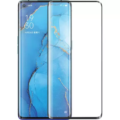 3D Tempered Glass OPPO Find X2 - Full Screen Display Schutzglas mit schwarzem Rahmen