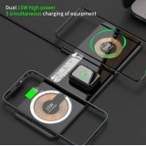 3in1 station de charge MagSafe chargeur sans fil Cyberpunk 2x 15W pour iPhone, AirPods & Qi Smartphones - Transparent