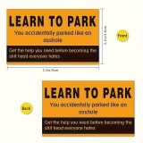 50 cartes drôles learn to park - Lot de cartes de stationnement rigolos de mauvaise conduite