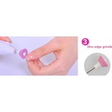 5 en 1 appareil électronique de soin des ongles manucure polissage avec 5 embouts - Blanc